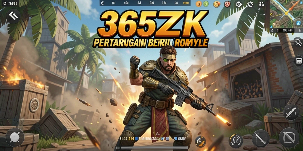 Screenshot gameplay 365ZK dengan aksi Battle Royale yang seru.