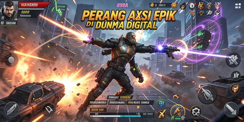 Tangkapan layar 898A menampilkan pertempuran aksi yang intens dan visual yang menakjubkan.