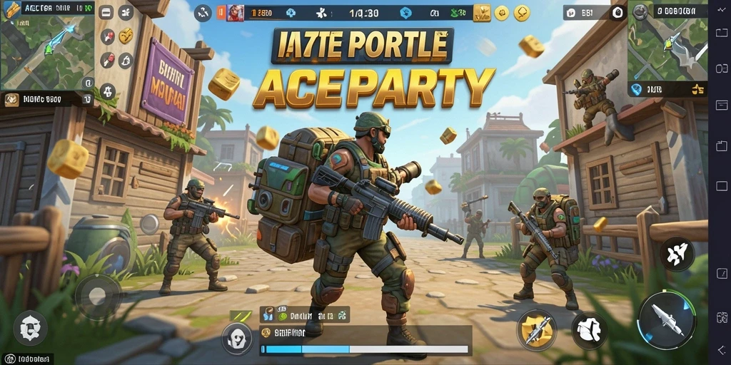 Tangkapan layar menampilkan aksi seru gameplay Battle Royale ACEPARTY.