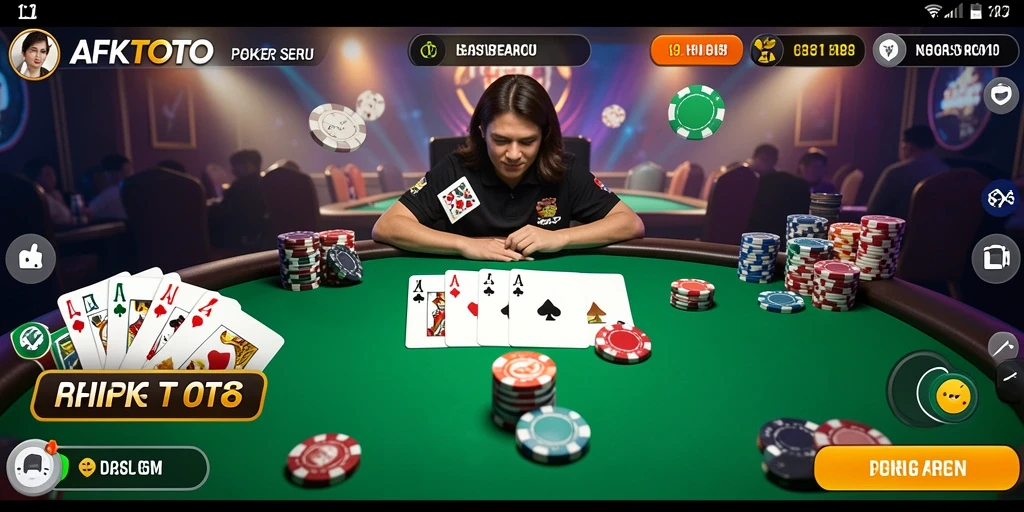 Tampilan gameplay Poker yang seru di AFKTOTO.