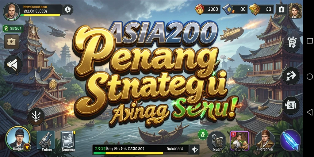 Tampilan gameplay seru dalam ASIA200 dengan strategi perang yang mendebarkan.