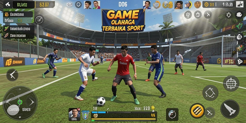 Screenshot D06 menampilkan aksi seru dalam permainan olahraga.