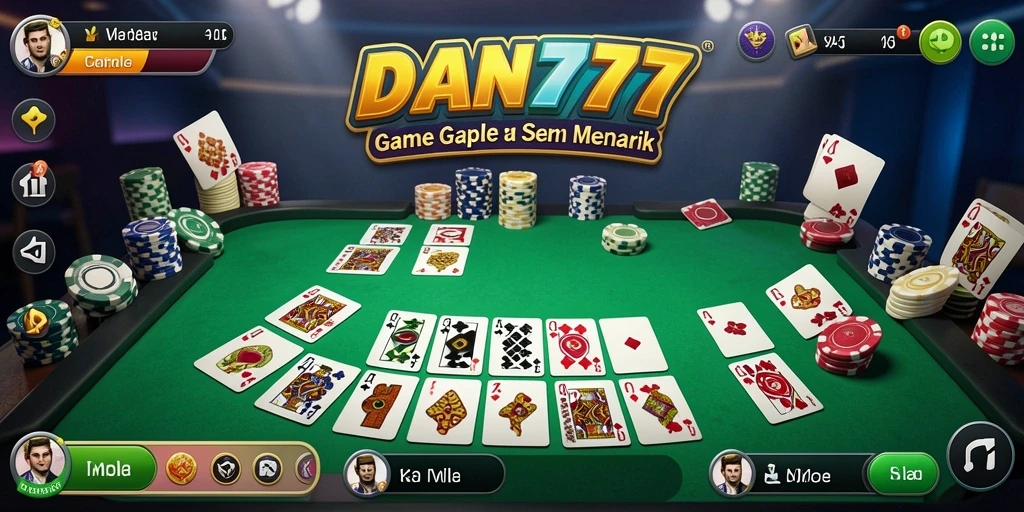 Tampilan menarik dari gameplay Gaple di DAN777.