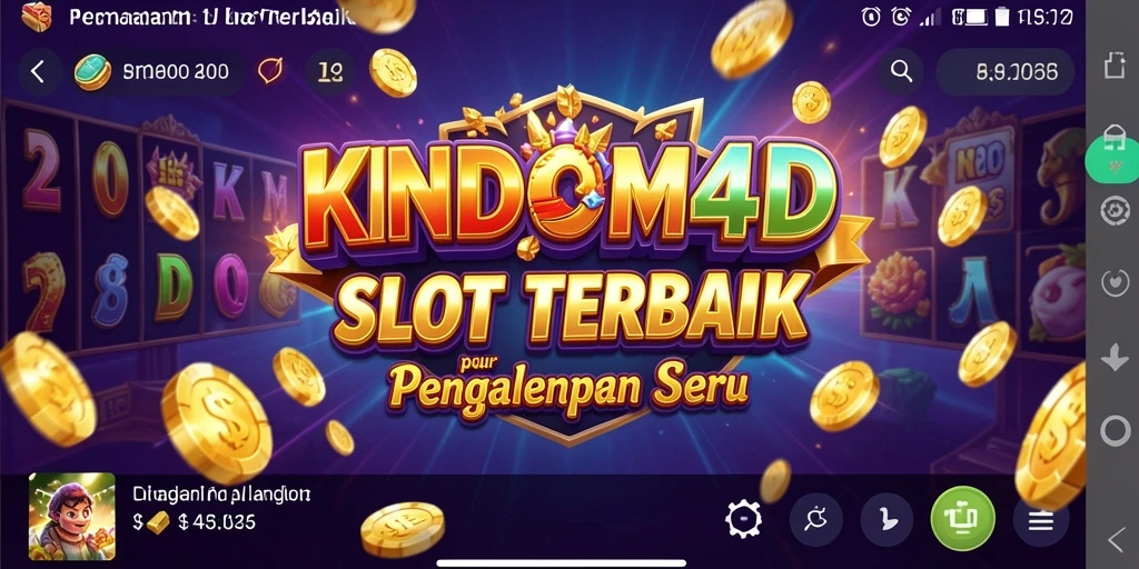 Tampilan penuh warna dari gameplay slot KINDOM4D yang menarik.