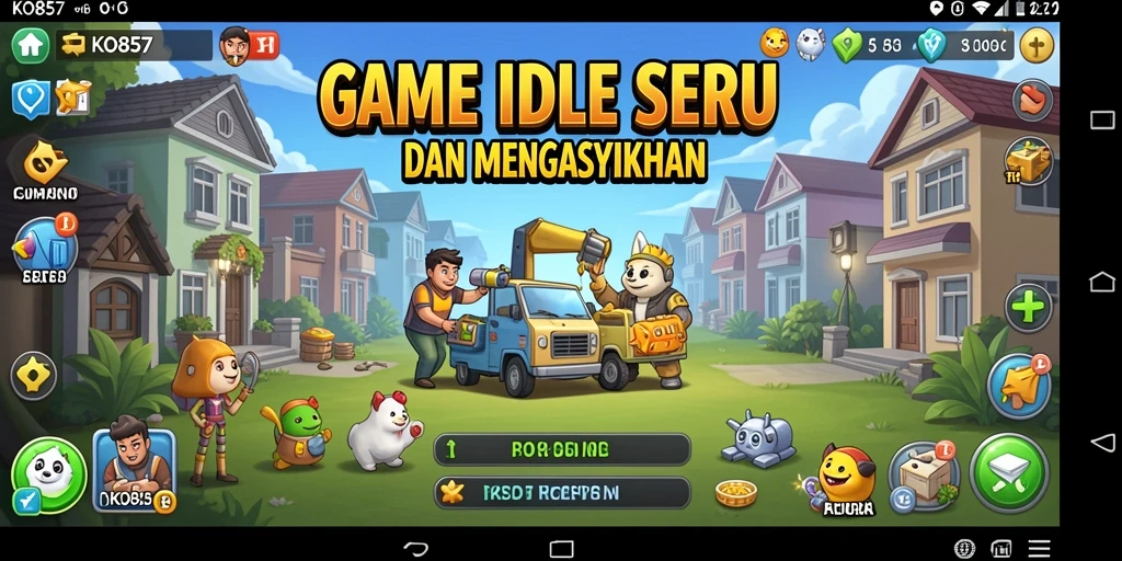 Tampilan gameplay KO857 yang menarik dan seru dalam genre Idle.