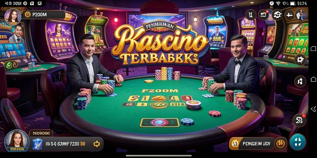 Screenshot gameplay P200M yang menampilkan suasana Kasino yang menegangkan.