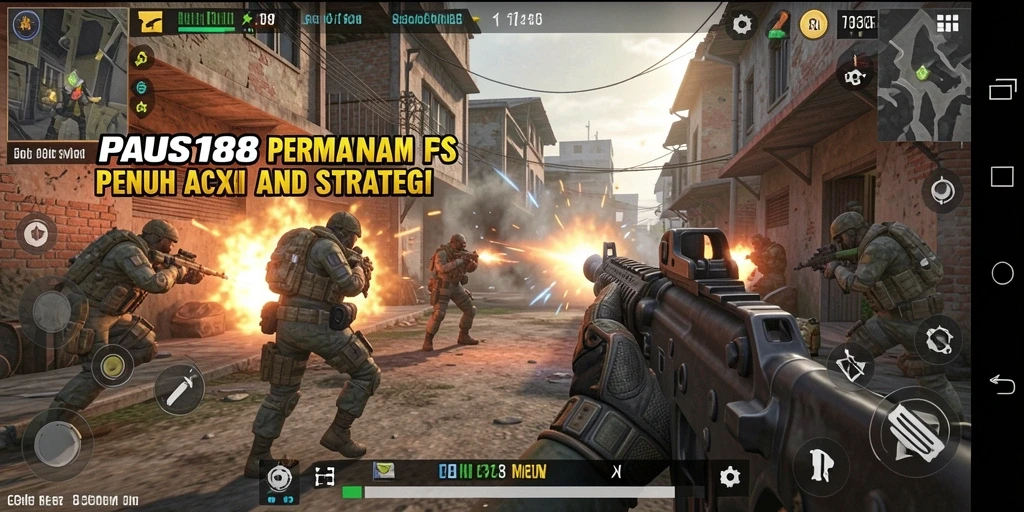 Tampilan gameplay seru dari PAUS188 yang penuh aksi menembak.
