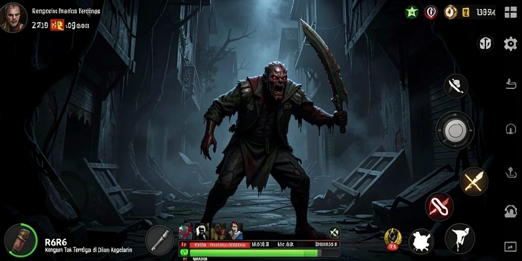 Screenshot gameplay R6R6 menampilkan suasana mencekam yang intens.