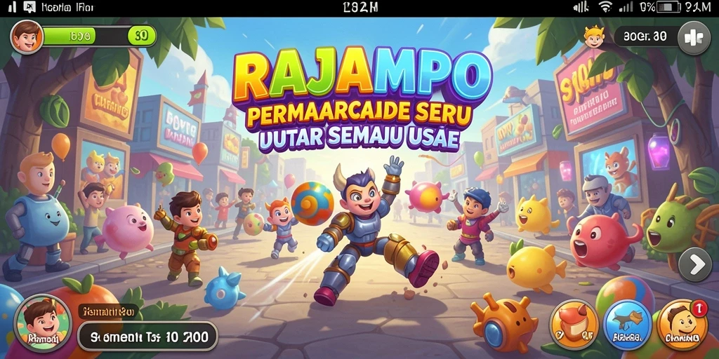 Tampilan seru gameplay RAJAMPO dengan aksi cepat dan grafik menarik.