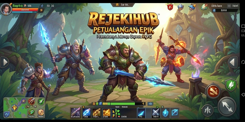 Screenshot gameplay REJEKIHUB menunjukkan aksi menarik dalam pertempuran RPG.