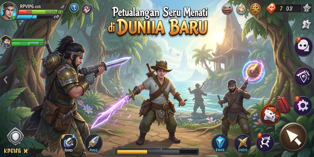 Screenshot gameplay RPVIP6 yang menampilkan petualangan mendebarkan.