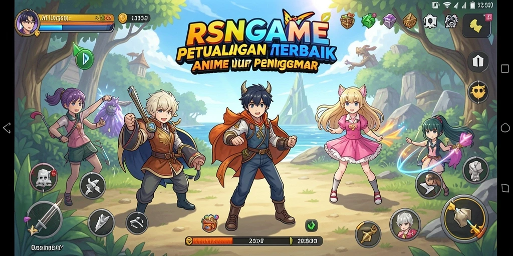 Gameplay seru dengan karakter anime yang ikonik.