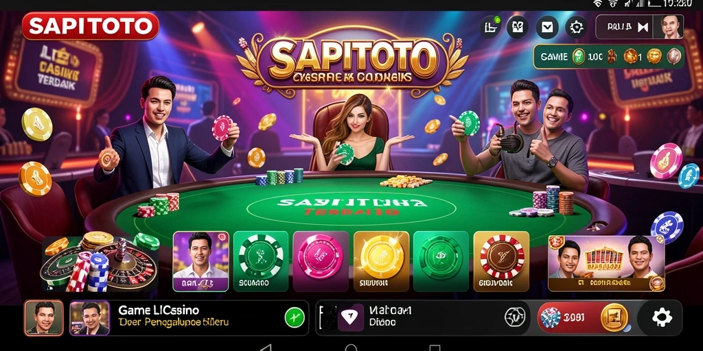 Tampilan gameplay menegangkan di aplikasi Live Casino SAPITOTO.