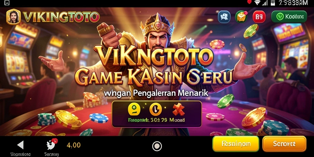 Screenshot gameplay VIKINGTOTO menampilkan suasana kasino yang menarik.