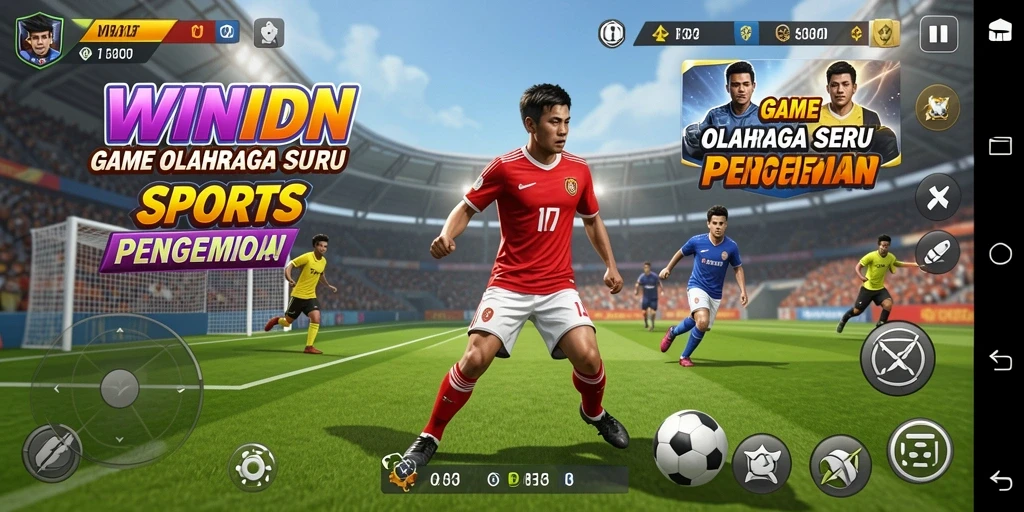 Gameplay seru WINIDN dalam pertandingan olahraga yang mendebarkan.